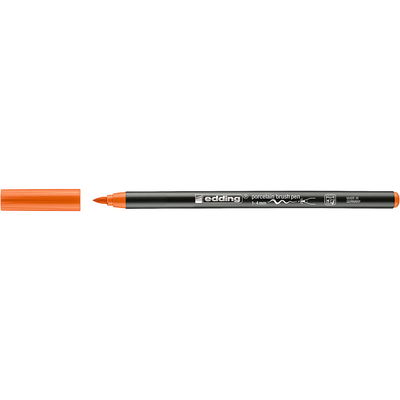 Orange porslinspenna Porslinspenna med penselspets Edding 4200, en mycket hållbar porslinspenna. Färg Orange