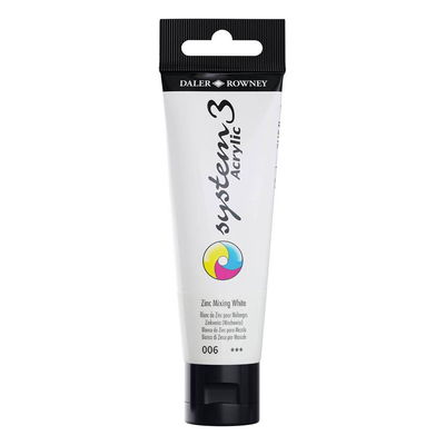 System3 Acrylic akrylfärg Zinc Mixing White i tub