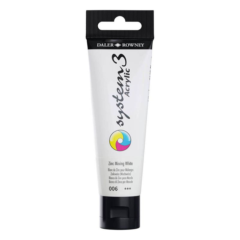 System3 Acrylic akrylfärg Zinc Mixing White i tub