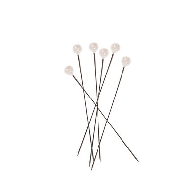 Pärlnålar vita 0,5 × 55 mm för blomsterarrangemang, kransar och dekorationer