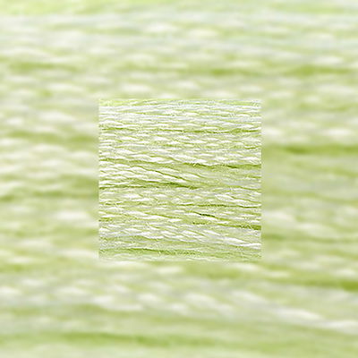 närbild av separerbara 6 trådar bomull Very Light Yellow Green 772