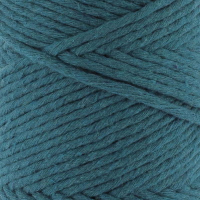 Närbild av Hoooked Spesso Chunky Cotton 500g Petrol garnstruktur