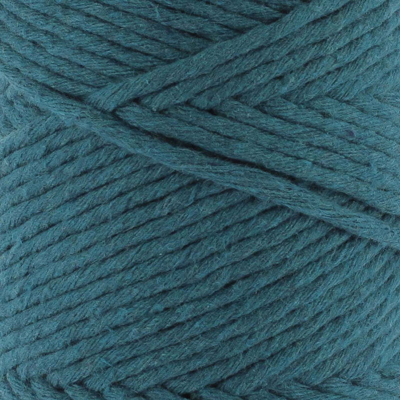 Närbild av Hoooked Spesso Chunky Cotton 500g Petrol garnstruktur