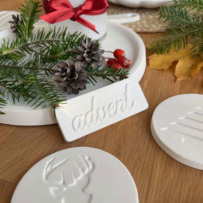 Inspirationsbild liten adventskylt till juldekorationer