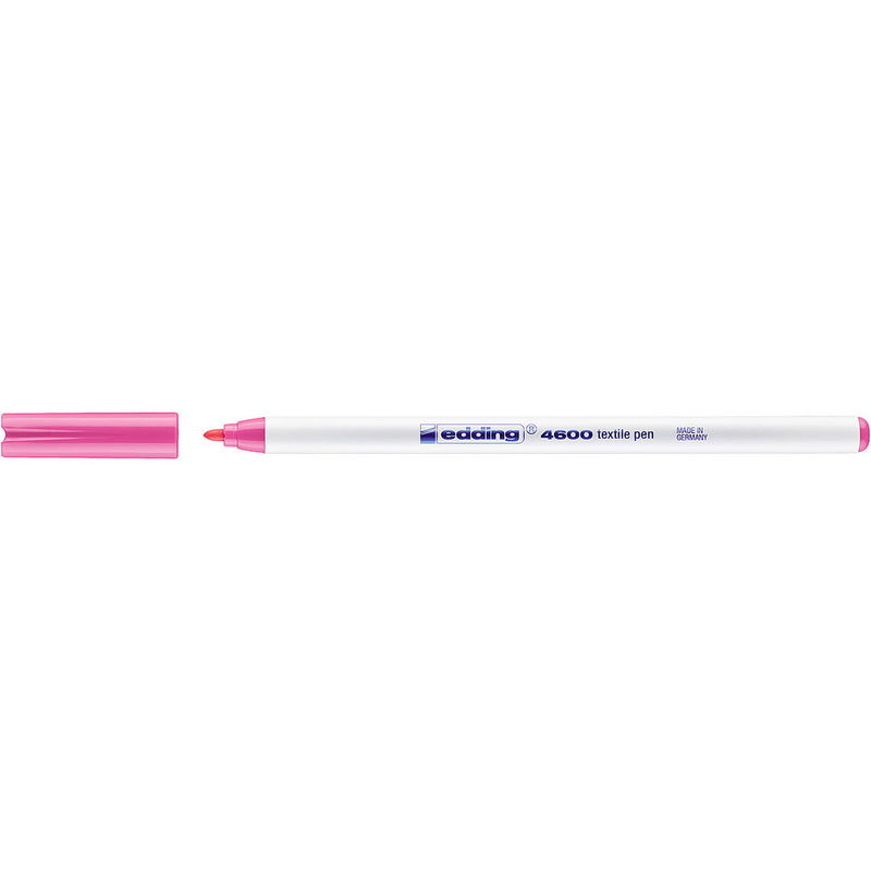 Textilpenna med 1 mm spets. Tvättbar i 60 grader. Färg: Rosa