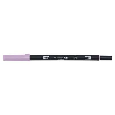 Vattenbaserad penna med två spetsar, en fineliner och en penselspets, Tombow ABT Dual brush Orchid