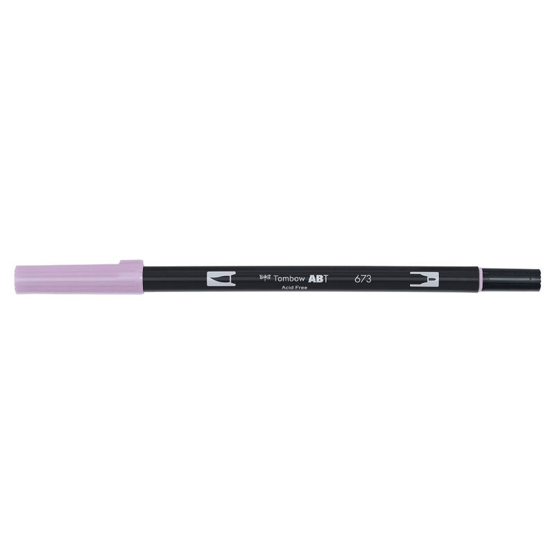 Vattenbaserad penna med två spetsar, en fineliner och en penselspets, Tombow ABT Dual brush Orchid