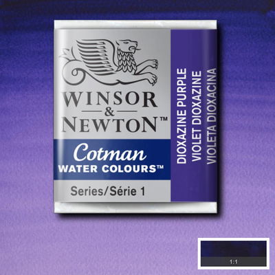 Dioxazine Purple, Cotman akvarellfärg Winsor & Newton Cotman akvarellfärg halvkopp, Dioxazine Purple