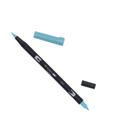 Tombow ABT Process Blue 452 Tombow ABT Dual Brush, vattenbaserad penna med två spetsar, en fine och en brush, Process Blue 452