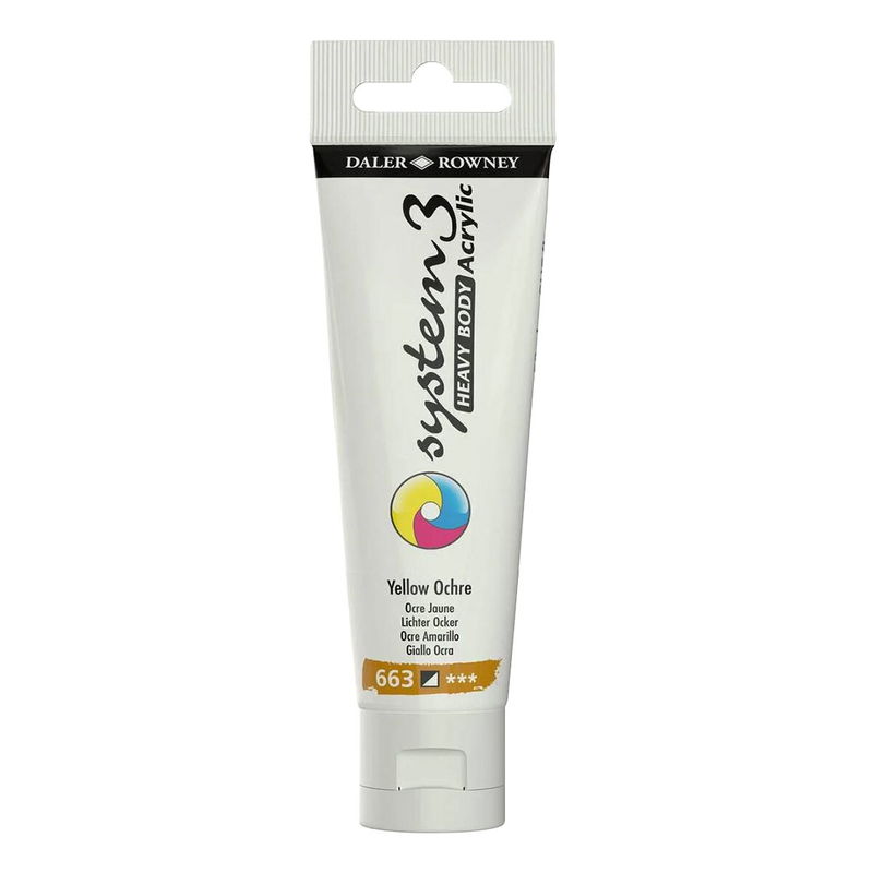 System3 Heavy Body akrylfärg Yellow Ochre 663 i tub