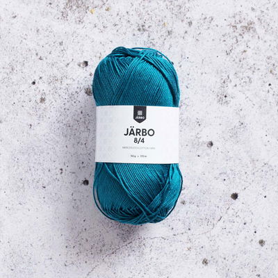 Järbo 8/4 50 gram. Petrol bomullsgarn. 100% bomull.