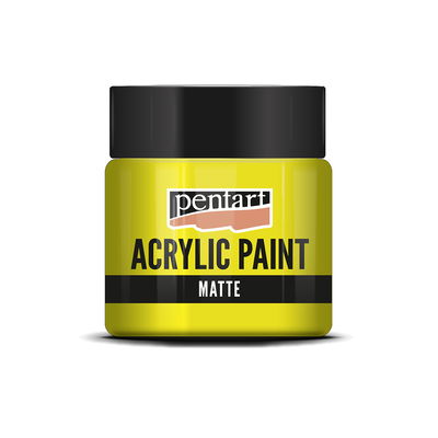 Matt akrylfärg Yellow, 50 ml, Pentart Acrylic
