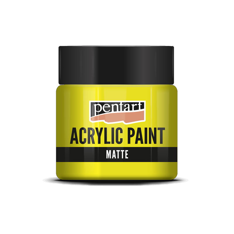 Matt akrylfärg Yellow, 50 ml, Pentart Acrylic