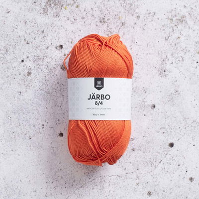 Järbo 8/4 50 gram. Orange bomullsgarn. 100% bomull.