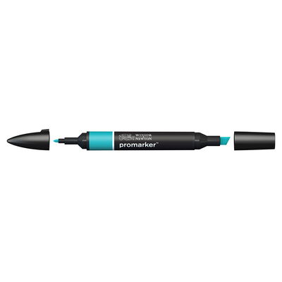 Winsor & Newton Promarker Turquoise C247 marker med bred snedskuren spets och smal rund spets