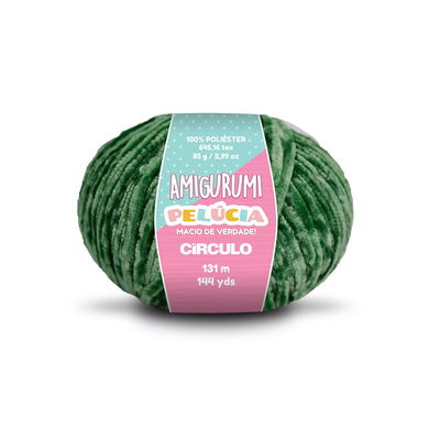Circulo Amigurumi Pelúcia Moss 85 g polyestergarn med sammetslen yta för amigurumis och gosedjur