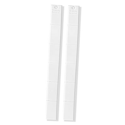 Kaveldistans i plexiglas 3 mm, två stycken stavar för jämn kavling av lera eller bakverk.