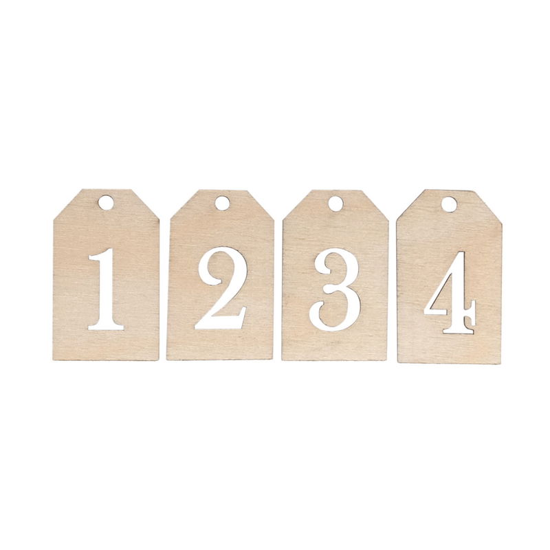 Små adventssiffror tags 3,5 cm