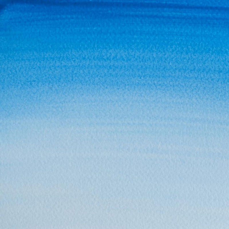 Färgprov (swatch) Cotman akvarellfärg Cerulean Blue Hue