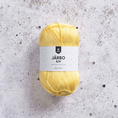 Järbo 8/4 50 gram. Gult bomullsgarn. 100% bomull.