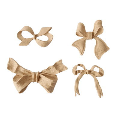 Flexible Wood, Bows tre storlekar. Dekorativa träornament av böjbart trä