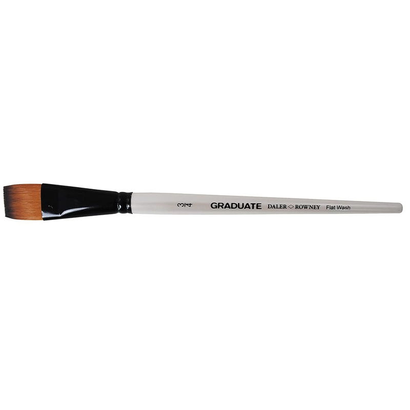 Daler-Rowney Graduate syntetpensel flat wash 3/4 med kort skaft