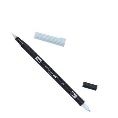 Tombow ABT Dual Brush, vattenbaserad penna med två spetsar, en fine och en brush, Glacier blue 491
