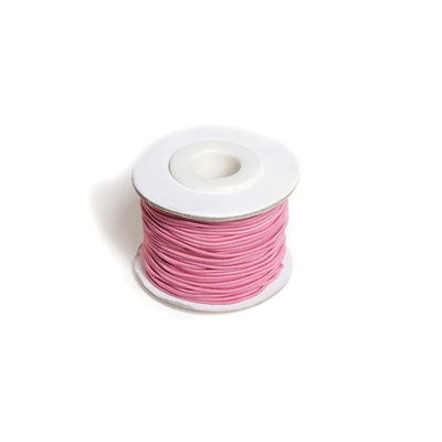 Ljusrosa elastisk tråd 1,2 mm x 25 m på rulle för smyckestillverkning