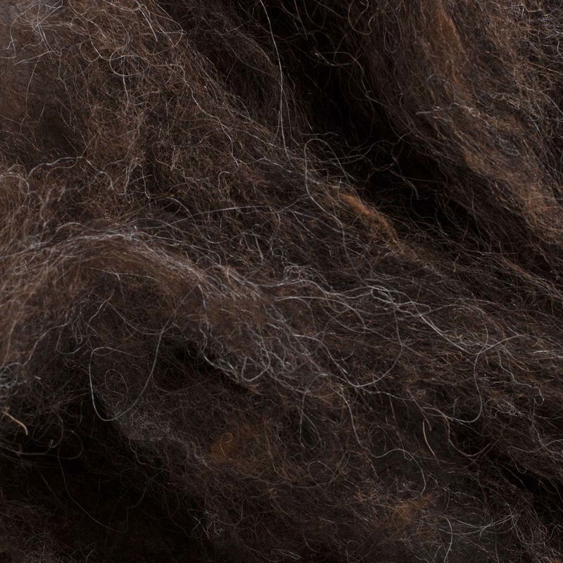 Tovull Brun 100% kardad ull 250 g. Ull till tovning och filtning