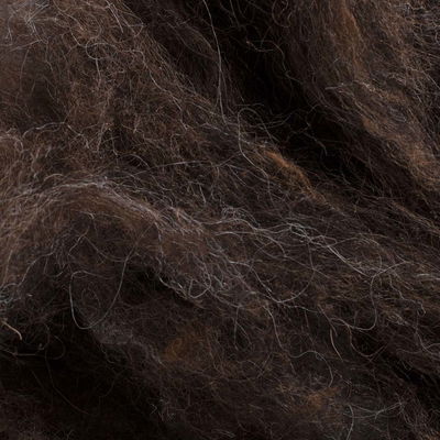 Brun Tovull Tovull Brun 100% kardad ull 250 g. Ull till tovning och filtning