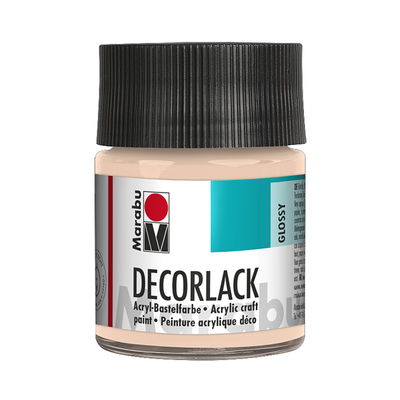 Marabu Dekorlack Acryl Rose Beige glasflaska, 50 ml. Blank och väderbeständig färg.