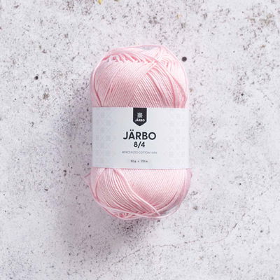 Järbo 8/4 50 gram. Pastellrosa bomullsgarn. 100% bomull.