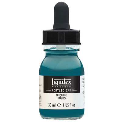 Flaska med pipett, Liquitex Professional Acrylic Ink 30 ml, Turquoise
