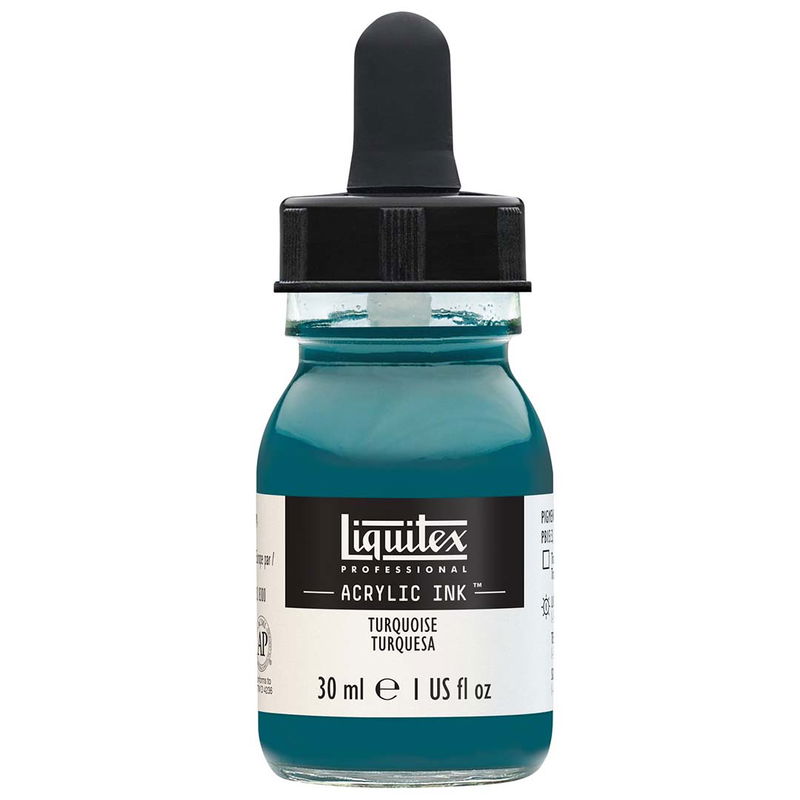 Flaska med pipett, Liquitex Professional Acrylic Ink 30 ml, Turquoise