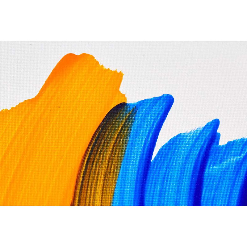 Liquitex matte medium användning tillsammans med färger i orange och blått