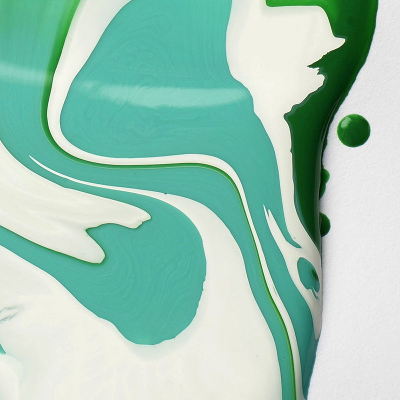 Liquitex Pouring Medium blandat med grönblå färg