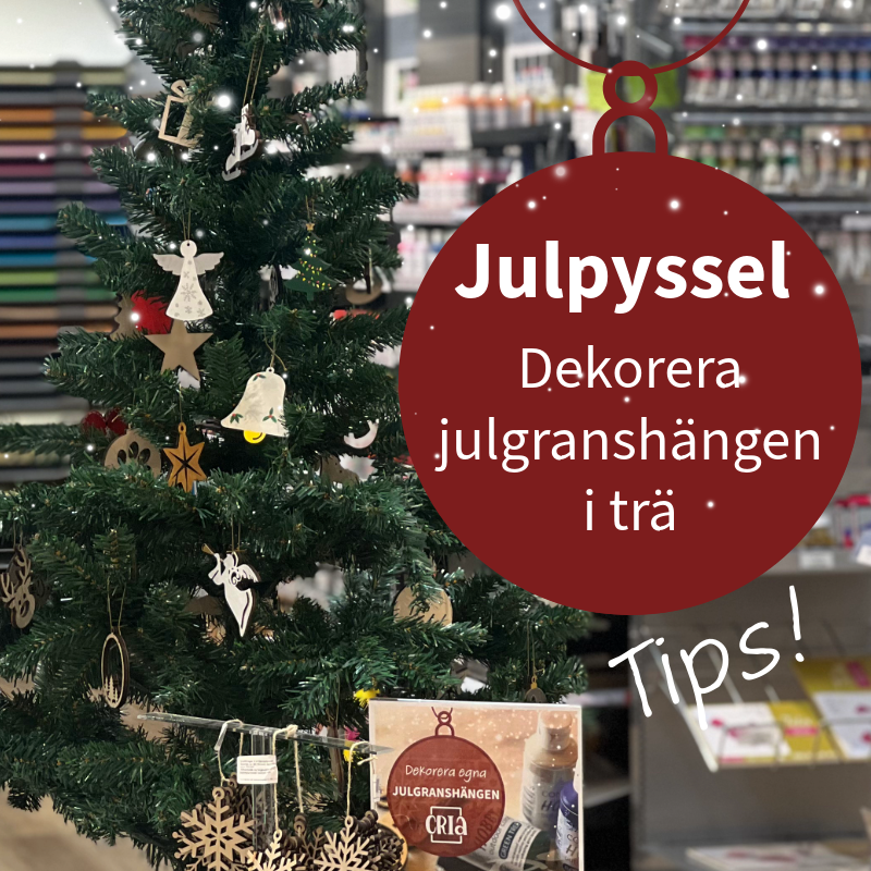 Tips på julpyssel! Dekorera julgranshängen i trä