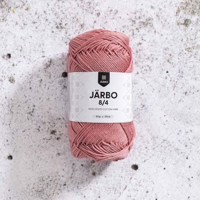 Järbo 8/4 50 gram. Gammelrosa bomullsgarn. 100% bomull.