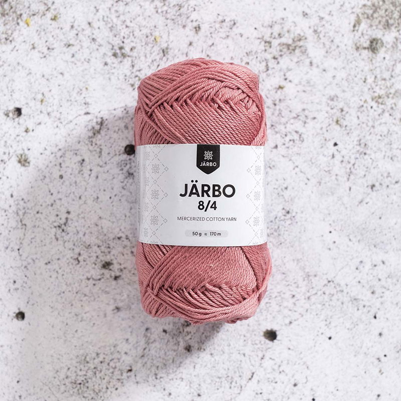 Järbo 8/4 50 gram. Gammelrosa bomullsgarn. 100% bomull.