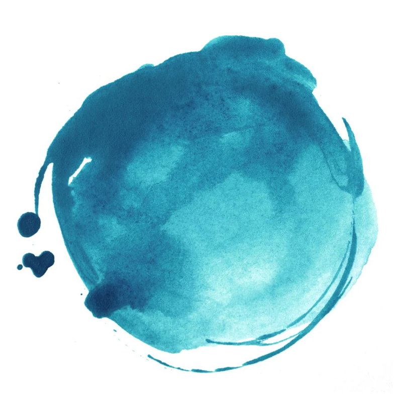 Cerulean Blue Hue färgprov Liquitex Acrylic Ink 30 ml