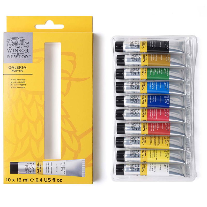 Öppen förpackning Winsor & Newton Galeria Acrylic 10x12 ml
