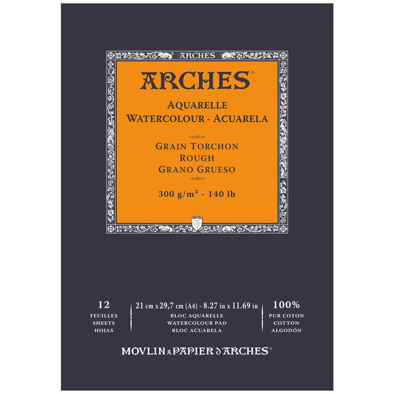 Arches akvarellblock, A4 grov gräng