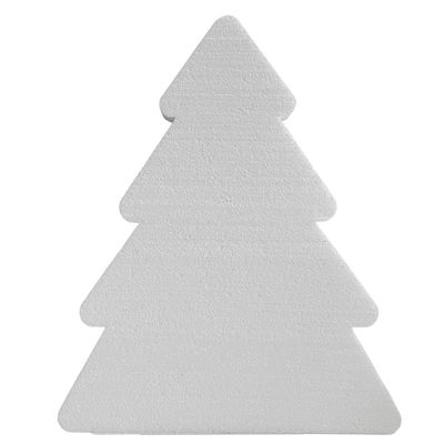 Vit frigolitgran 36 cm av styrofoam för julpyssel och dekoration