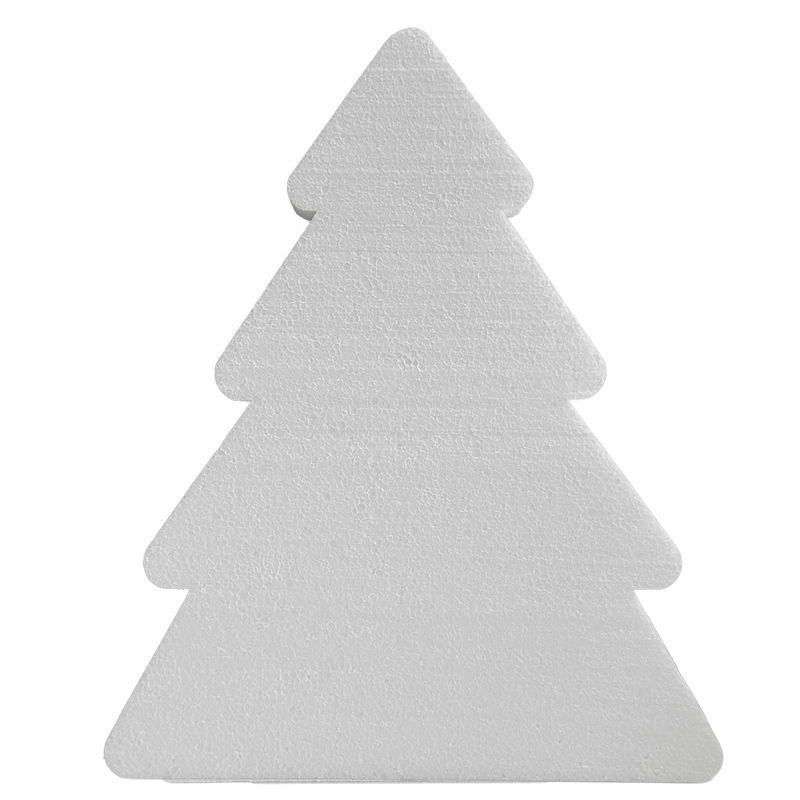 Frigolitgran 36 cm Vit frigolitgran 36 cm av styrofoam för julpyssel och dekoration