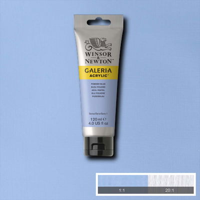 Tub med 120 ml akrylfärg. Winsor & Newton Galeria Powder Blue