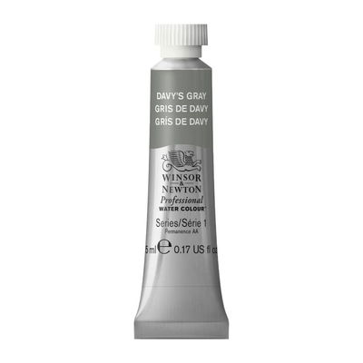 Förpackning med Winsor & Newton Professional akvarellfärg Davy's Gray 5 ml tub