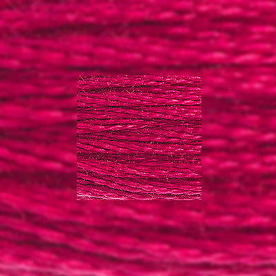 närbild av separerbara 6 trådar bomull Dark Red 498
