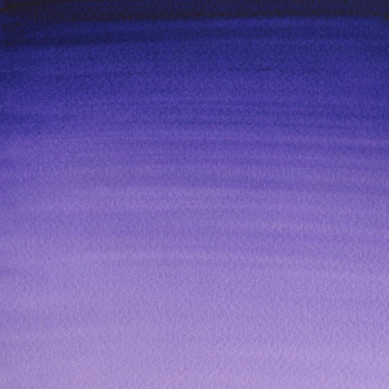 Färgprov (swatch) Cotman akvarellfärg Dioxazine Purple