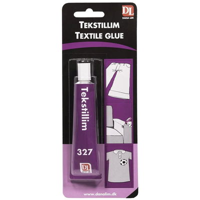 Dana Lim Textillim 327 i 40 ml tub, vattenbaserat lim för textilier, möbelklädsel, läder och skumgummi