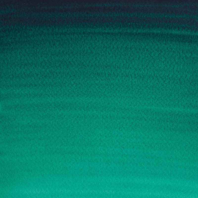 Färgprov (swatch) Cotman akvarellfärg Viridian Hue